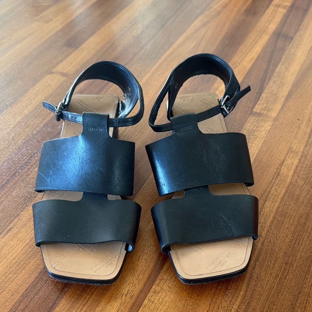 Maison Martin Margiela Black Leather Sandals